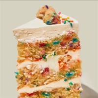 Birthday Cake Slice · A slice of our bestselling Birthday Cake, feat. Vanilla B’day cake layered with B'day frosti...