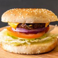 Cheeseburger · Buns Toasted on the grill with 5.3lb patty and cheese.
Includes mayo, mustard, thousand isla...