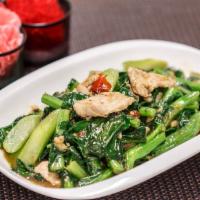 Spicy Chinese Broccoli a la Carte · Spicy, vegetarian. Sautéed Chinese broccoli with oyster sauce and garlic.