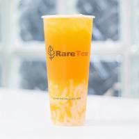 Mango Green Tea · Jasmine Green Tea paired with our in house Mango Puree.