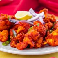 Gobi 65 · Cauliflower deep Fried with Batter and Curry leaves