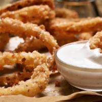Onion Rings · Served with 1 sauce of your choice.