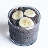 Banana Chia Pudding · Chia seeds soaked overnight in dairy-free milk and sweetened with raw cane sugar. (Gluten-fr...