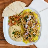 Chicken Shawarma Bowl · Stir-fried shredded chicken breast marinated in a mediterranean blend of herbs and spices se...