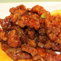 Tangerine Beef (Deep Fried) · Spicy. Deep fried beef tossed with chef's special spicy sauce.