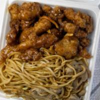 Orange Chicken · One of favorite dish by our customers. Crispy  chunk of chicken in a tangy brown sauce, stir...