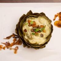 Artichoke with Smoked Cheddar Dip · 