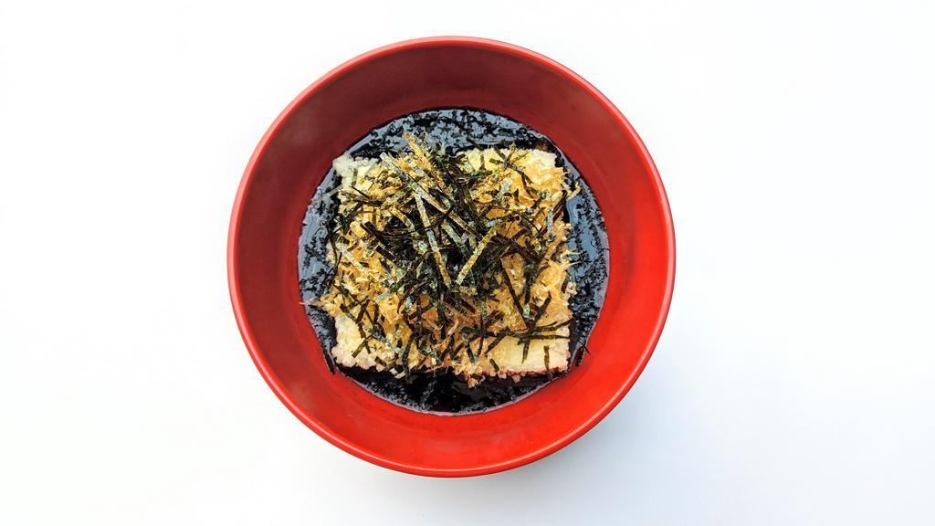 Agedashi Tofu · Lightly Deep Fried. (5 pcs) Topped with Bonito Flakes and Nori.
