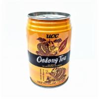 UCC Oolong Tea · 9.1 oz can. Unsweetened.