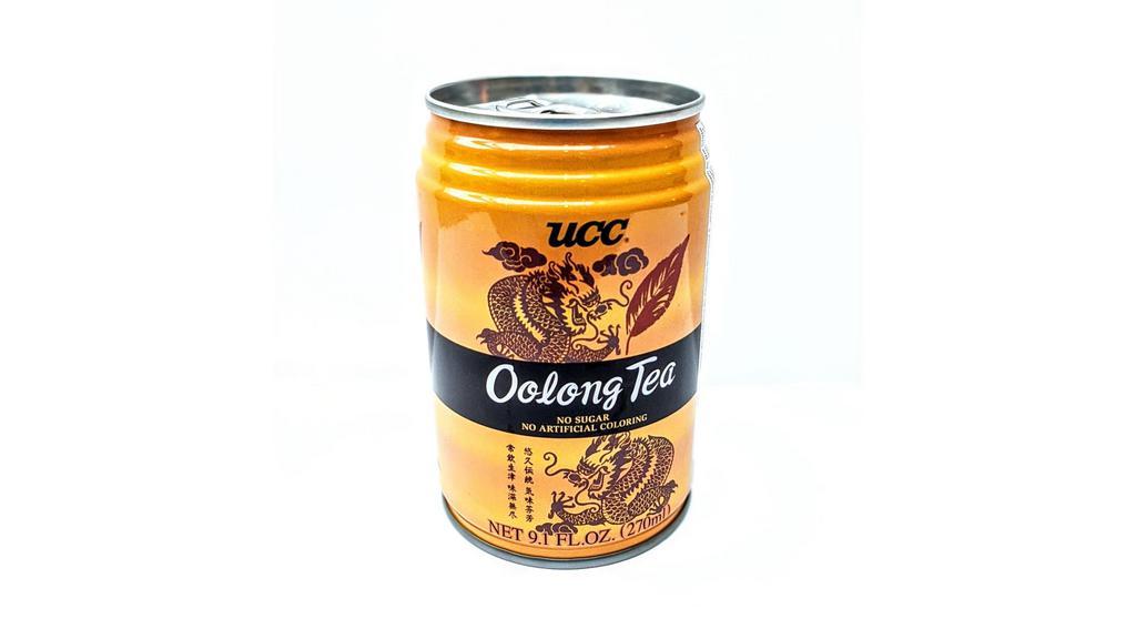UCC Oolong Tea · 9.1 oz can. Unsweetened.