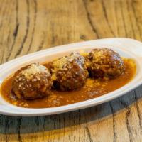 Meatballs Marinara · Made with veal, pork, and beef.