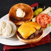 Brazen Burger · Served with mashed potatoes, grilled onions, and mayo