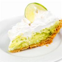 Key Lime Pie · House made sweet and tangy lime filling served in a warm and buttery crust.