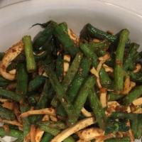 108.  Green Beans with Tofu · Stir fried green beans  and tofu w/ house sauce