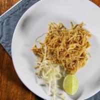 111.  Vegetarian Pad Thai  · Thin rice noodles stir fried with house Pad Thai sauce  and ground peanuts