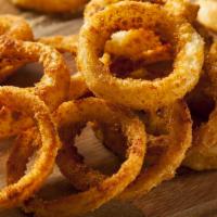 Onion Rings · French onion, coated with batter, and deep-fried
