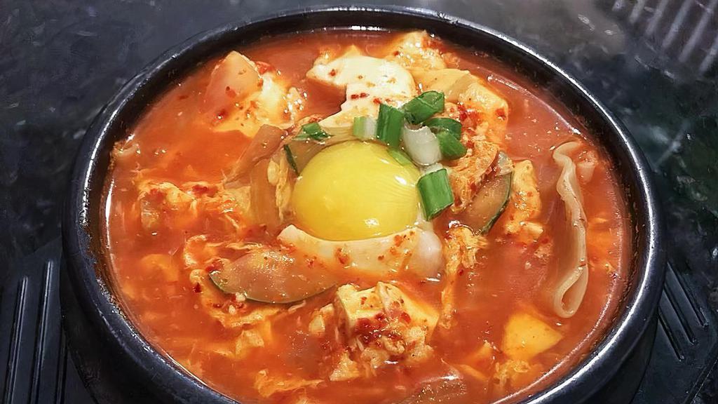 Soft Tofu Soup · Spicy.  Side of Rice Included.