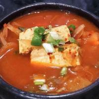 Kimchi Hot Pot Stew · Spicy. Contains Pork. Side of Rice Included.
Vegetarian option available.