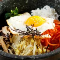 Bibimbab · One Free Choice of Beef, Chicken, Spicy Pork, Tofu, Kimchi, or Seafood ($3).
Additional topp...