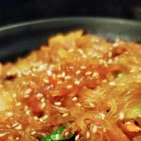 Stir Fried Spicy Clear Noodle · Stir Fried Glass Noodles with Kimchi & Spicy Pork.