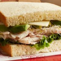 Turkey Avocado | Honey Wheat  (Classic) · Oven-roasted turkey breast topped with avocado, sprouts, swiss cheese, lettuce, and our sign...