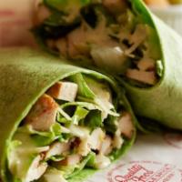 Chicken Caesar | Wrap  (Classic) · Tender chicken breast, caesar dressing, romaine lettuce, and parmesan cheese. Served with; •...