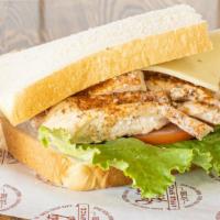 Chipotle Chicken · Chipotle seasoned chicken breast with tomatoes, pepper jack cheese, and chipotle mayo. Serve...