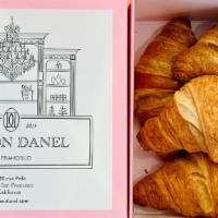 Box of Viennoiseries (5) · 5 fresh-baked viennoiseries in a beautiful pastry box. Choose between the classic butter cro...