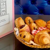 Box Of Mini Viennoiseries (10) · Chef's selection of 10 fresh-baked mini viennoiseries. Comes in beautiful pastry box with bo...