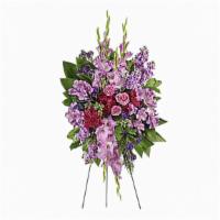 Lavender Reflections Spray · Console and comfort with this luxurious spray of lavender roses, alstroemeria and gladioli. ...