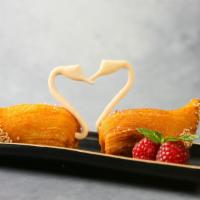 Golden Swan Durian Puffs | 榴槤酥 · sweet durian custard filled flaky pastry