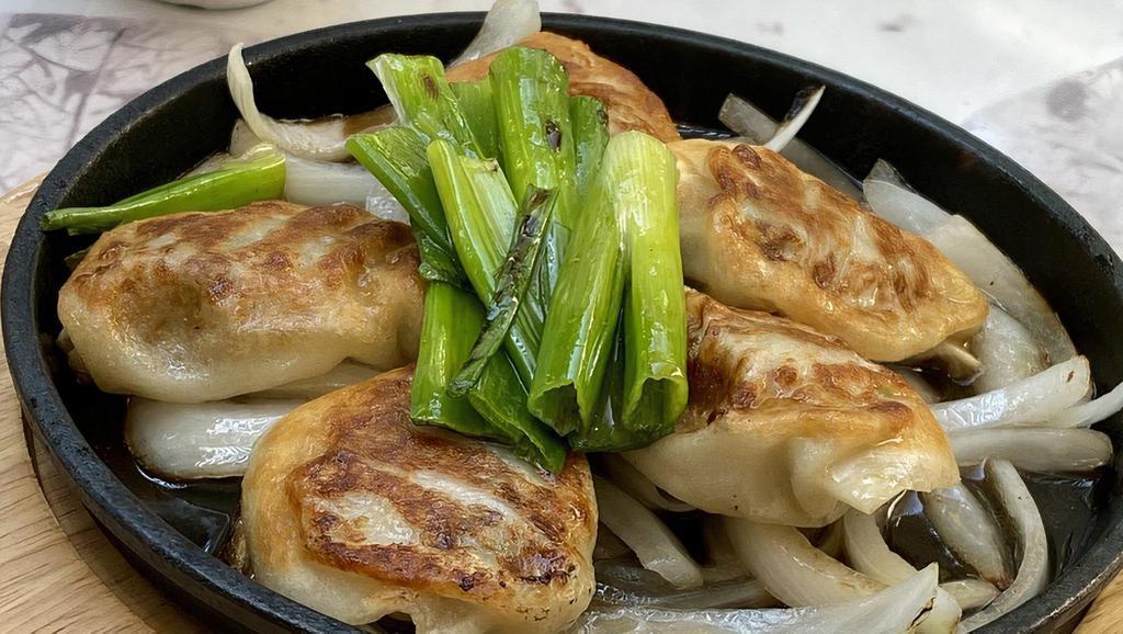 Peking Pork Dumplings (5) | 鐵板北京餃 · seared pork & garlic chive dumpling