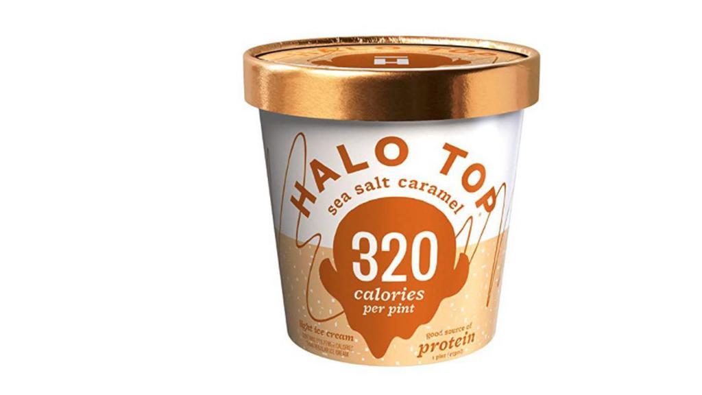 Halo Top Creamery - Sea Salt Caramel · Sea Salt Caramel light ice cream delivers the best of both sweet and savory into one scrumptious flavor. Inside of this 330 calorie pint, you’ll get a good source of protein and a delicious, creamy treat.
