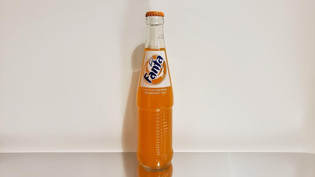 Fanta · 12.5oz Glass Bottle of Fanta.  Imported from Mexico.