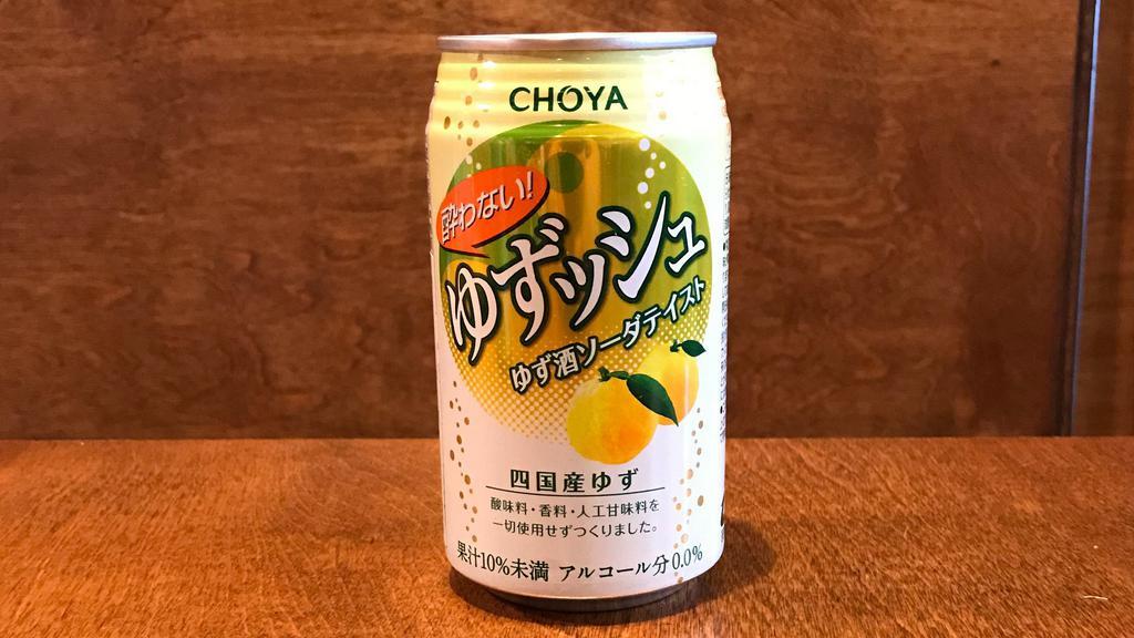 Choya Yuzu Soda · Japanese yuzu citrus flavored soda, can