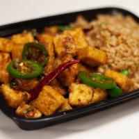 Crispy Tofu in Mandarin Sauce · Spicy level: 1.