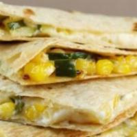 Corn Quesadilla · Corn tortilla with melted cheese.