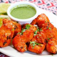Chicken boti · Tender Juicy Cubes of Chicken Breast (Boneless). Marinated in yogurt and Red Chilli's Spices...
