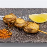 Scallop · Japanese Sea Scallop Seasoned with Sea Salt, Tare Sauce, and Charcoal Grilled with Binchotan...