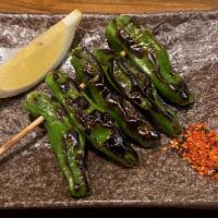 Shishito Pepper · Japanese Shishito Pepper Seasoned with Sea Salt and Charcoal Grilled with Binchotan (Japanes...
