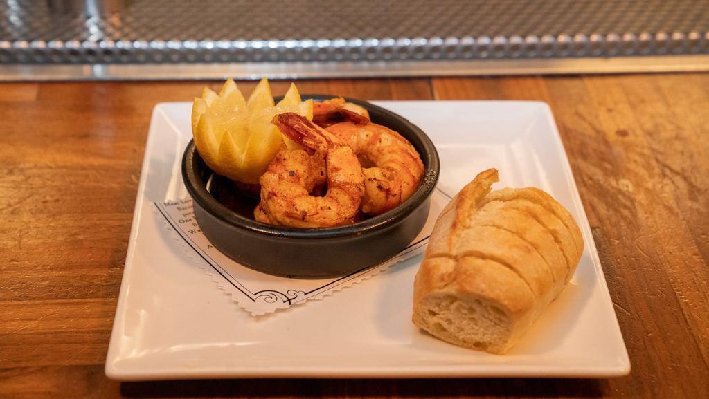 Gambas Al Ajillo · Sizzling garlic shrimp, spanish seasoning & bread.