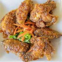 5. Chicken wings / (6) Cánh gà · Choices: Vietnamese style/garlic/hot wings.