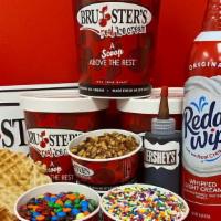 Party Pack · * Serves 12-15 people *
- 3 quarts of ice cream (one flavor each quart)
- 3 toppings
- 1 can...