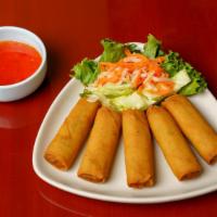 #101 Vegetarian Imperial Rolls · Vegetarian Crispy Imperial Rolls (Vietnamese-style DEEP FRIED Spring Rolls) served w/thick s...