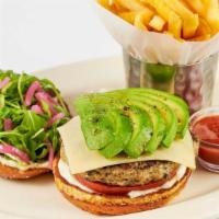 Factory Turkey Burger · Combined with Fresh Mushrooms, Garlic and Spices. Charbroiled with Fontina Cheese, Avocado, ...