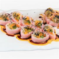 Pink Lady Roll · Assorted vegetable, tempura wrapped with soy paper.