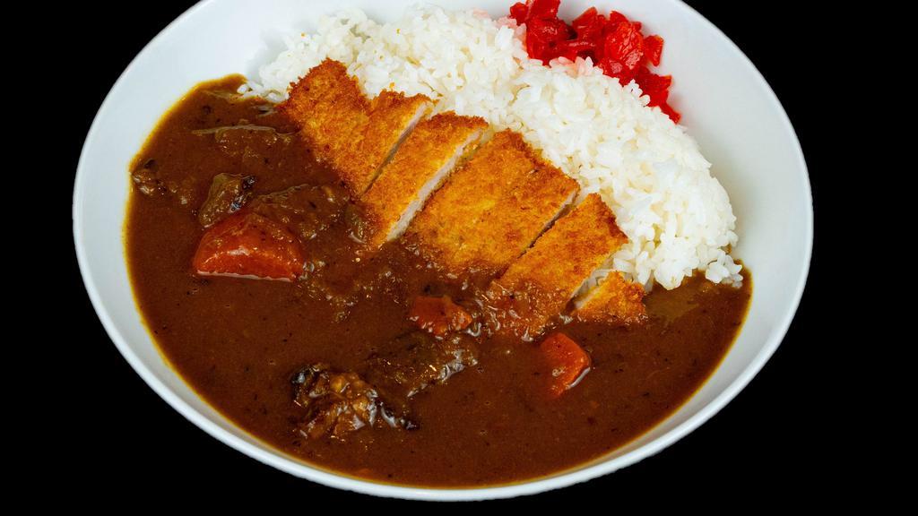 Pork Katsu Curry · Curry, pork cutlet with rice.