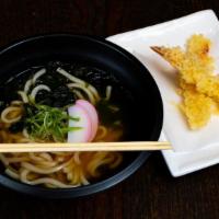 Otoko's Special Udon · Beef, tempura shrimp, seaweed, fish cake, green onion.