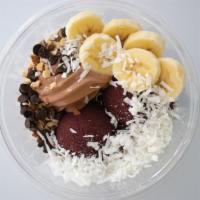 Cacao Bowl · You’ll love this bowl a Choco-LOT! It’s made with organic Acai, Chocolate Frozen Yogurt, Alm...