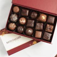 15pc Mixed Ensemble Chocolate Box · A perfect mix of our milk and dark artisan truffles, nuts, chews and creams.